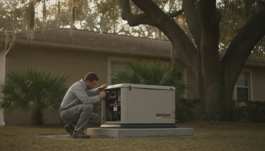 Choosing the Right Emergency Generator for Home Ocala Backup 1 emergency generator for home ocala installed outside a Florida house